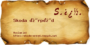 Skoda Árpád névjegykártya