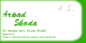 arpad skoda business card